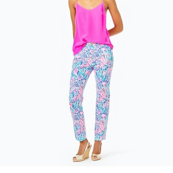 Lilly Pulitzer Pants - Lilly Pulitzer Kelly Pants Treasure Trove Size 14